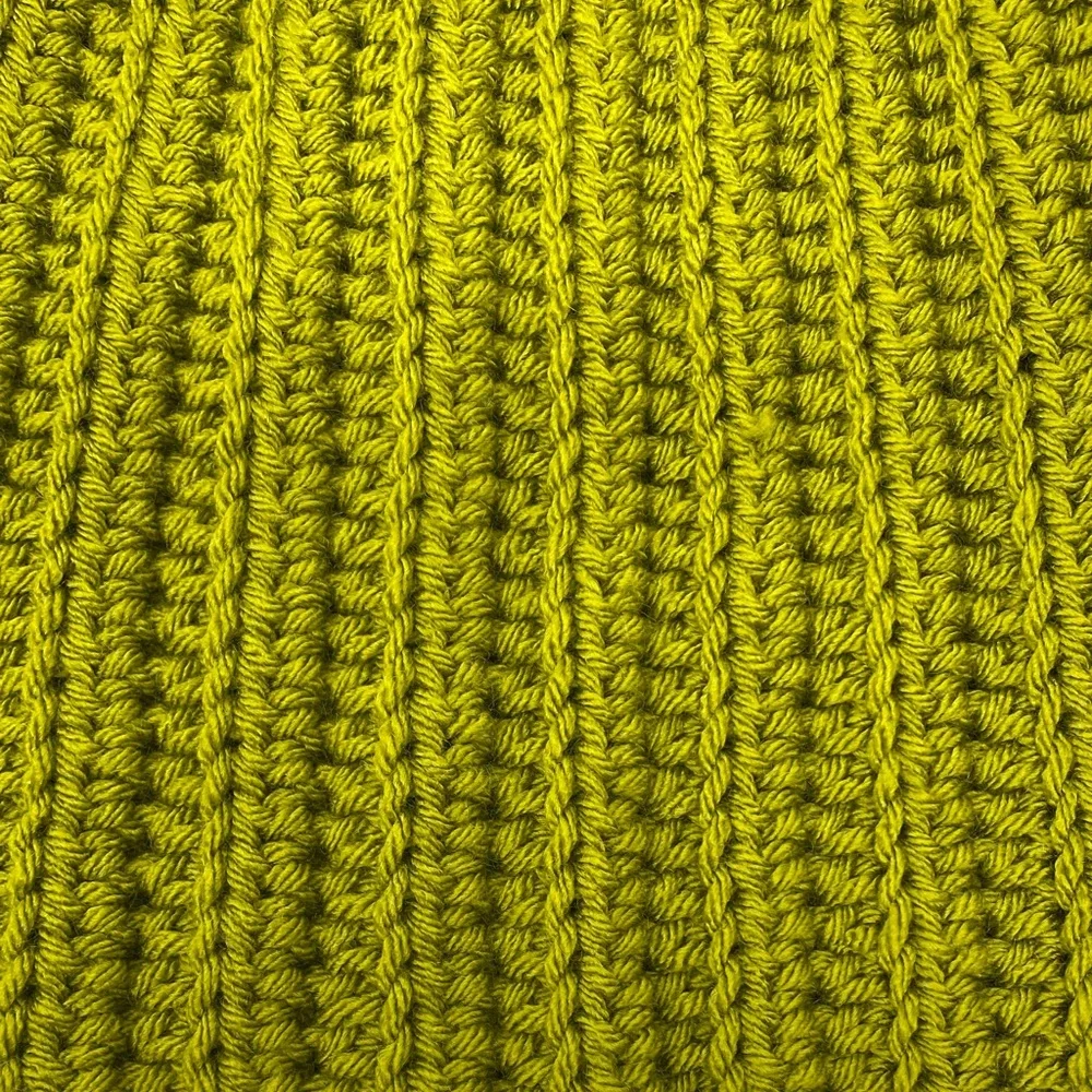 Kids Handmade Green Crocheted Beanie
